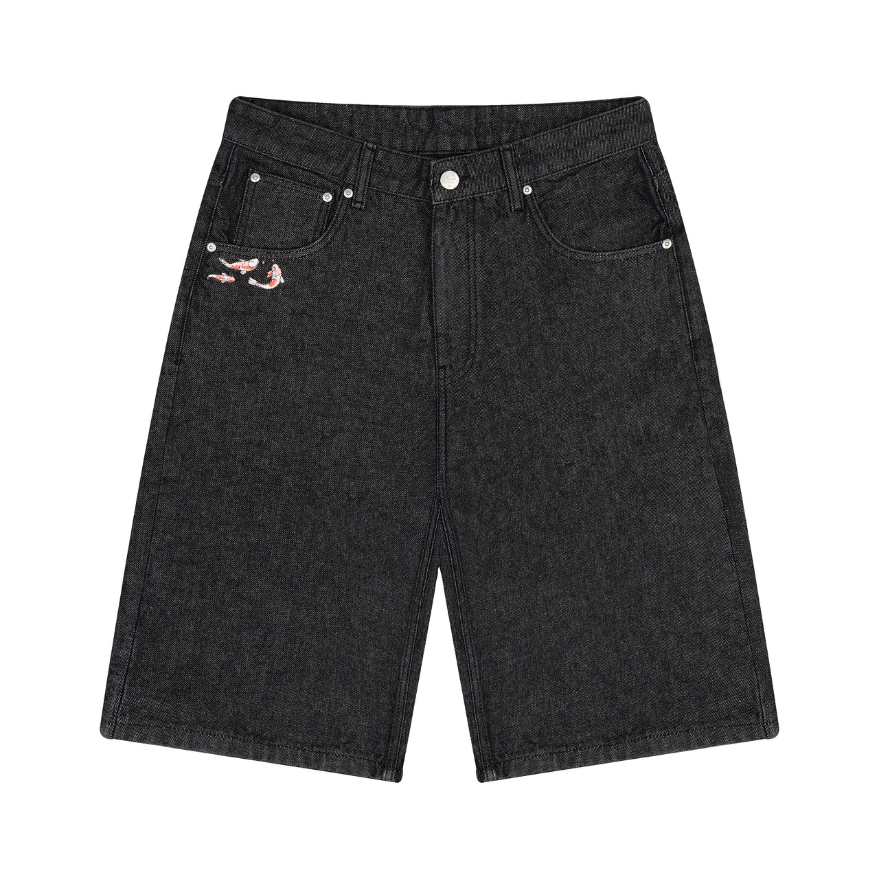 OFFCODE Koi Fish V2 Jorts Raw Black