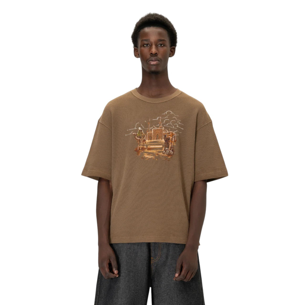 OFFCODE Aziza Waffle T-Shirt Brown