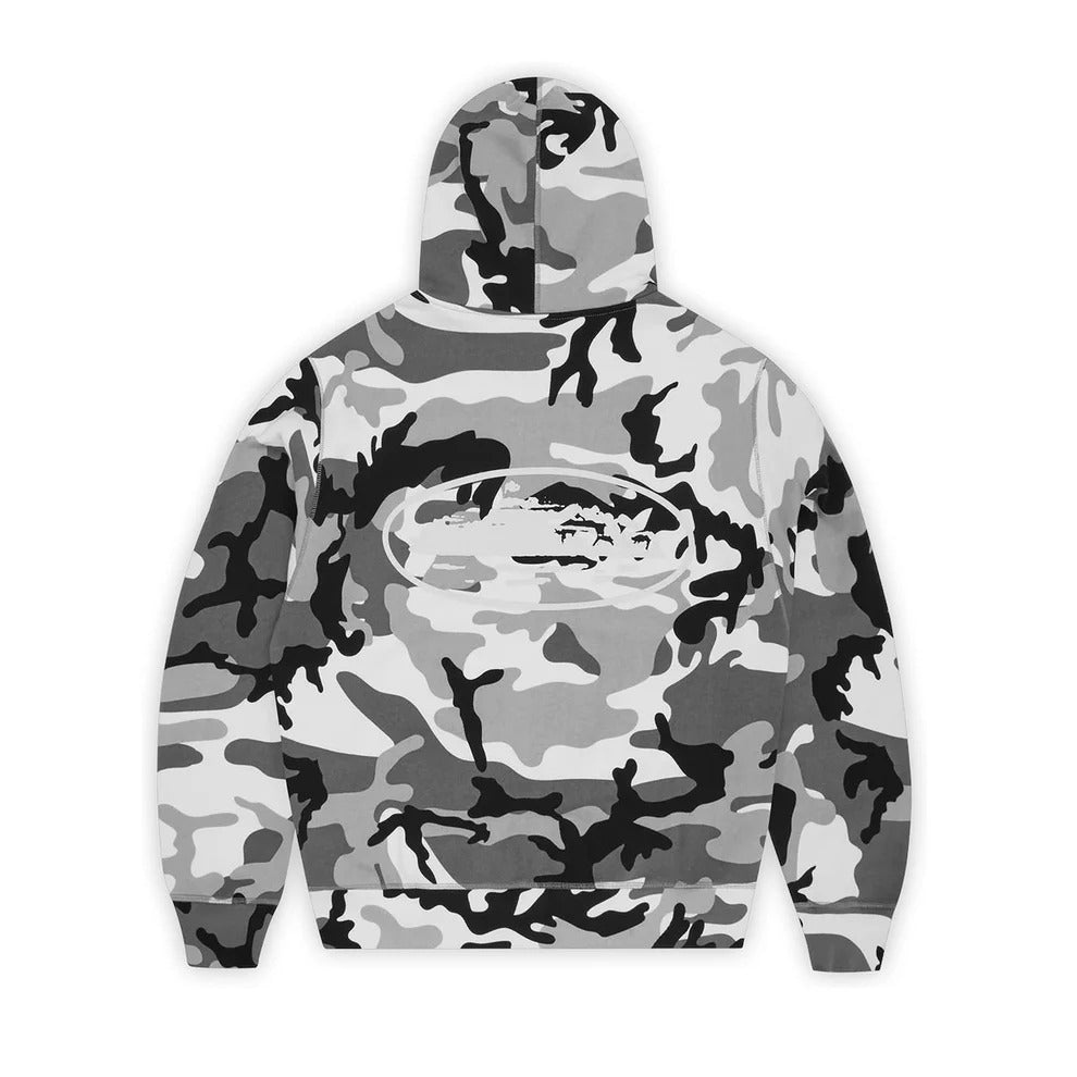 OFFCODE Island Puff Print Zip Hoodie Arctic Camo