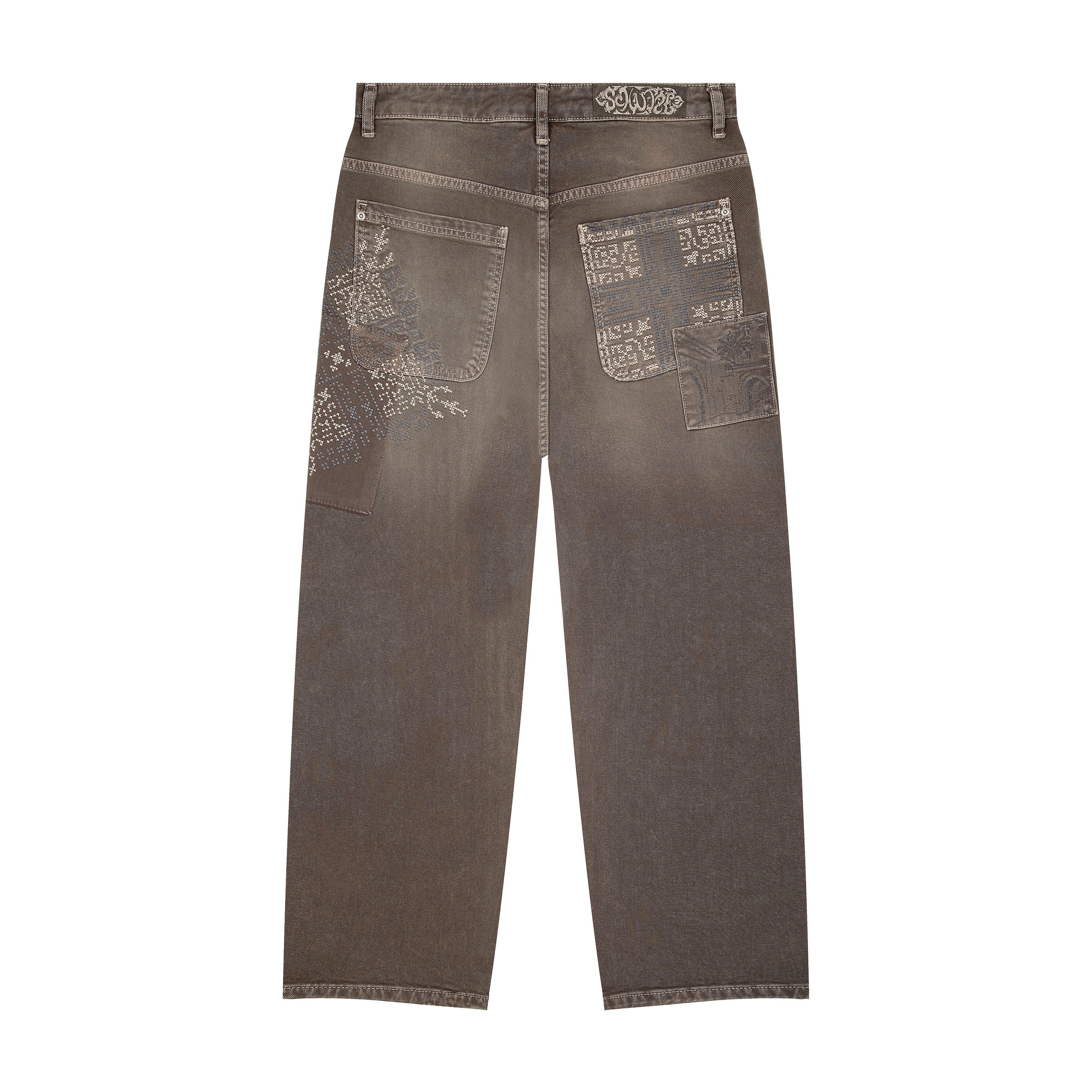OFFCODE Aziza Brown Washed Denim, front view