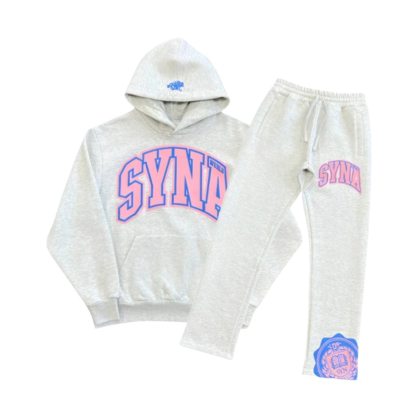 Syna World College Logo Tracksuit (Grey/Pink)