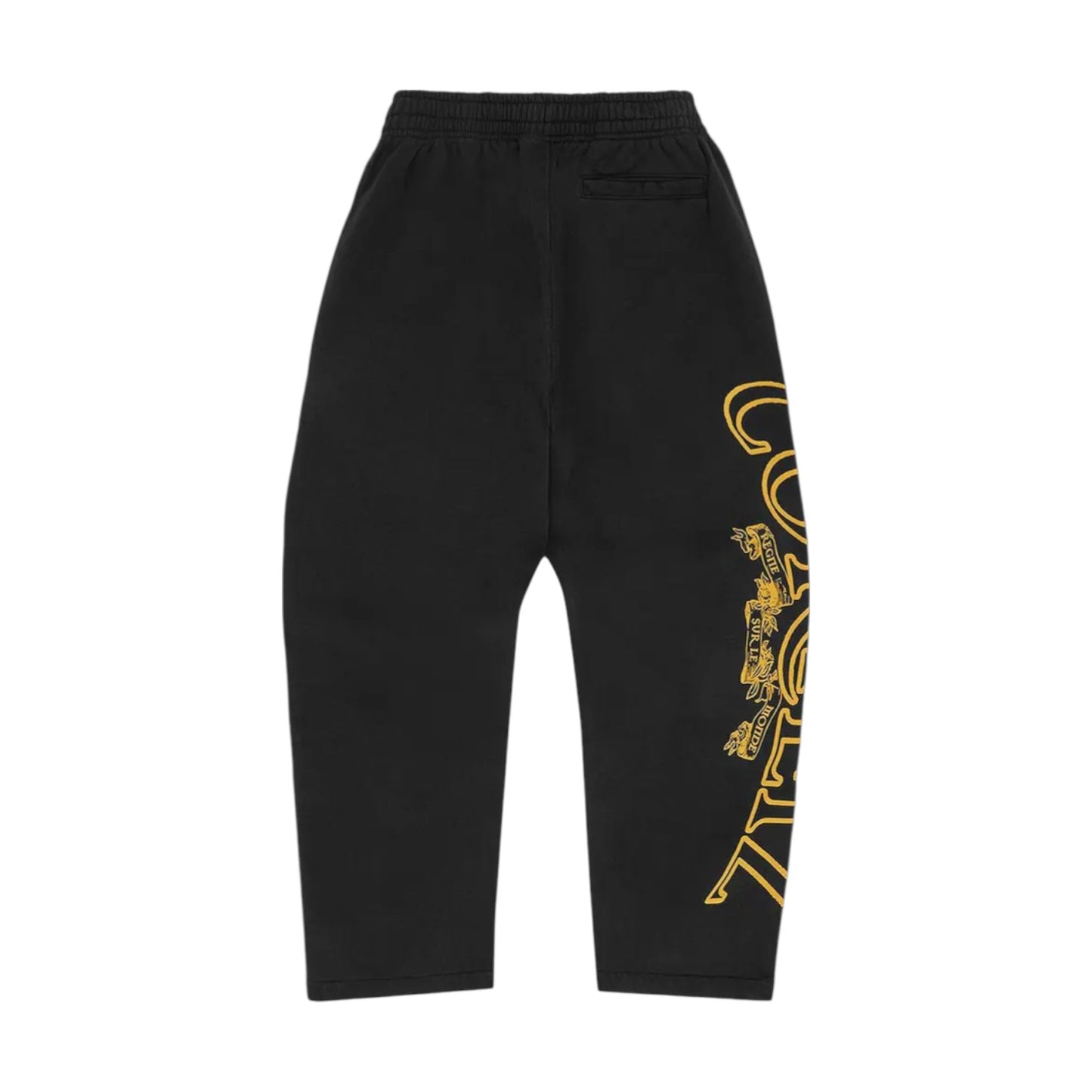 Corteiz Superior Royale Open Hem Pant 'Black/Yellow'