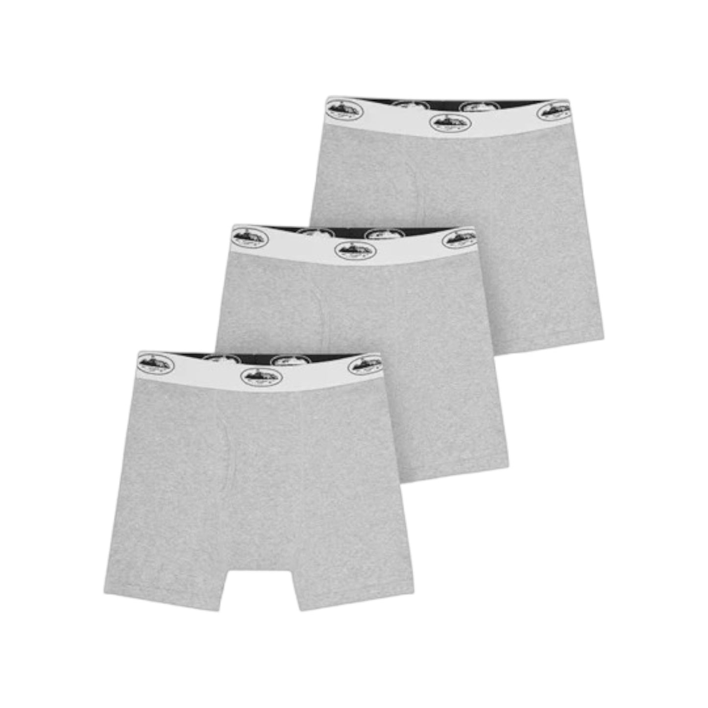OFFCODE Grey Alcatraz Boxers 3 Pack, front view