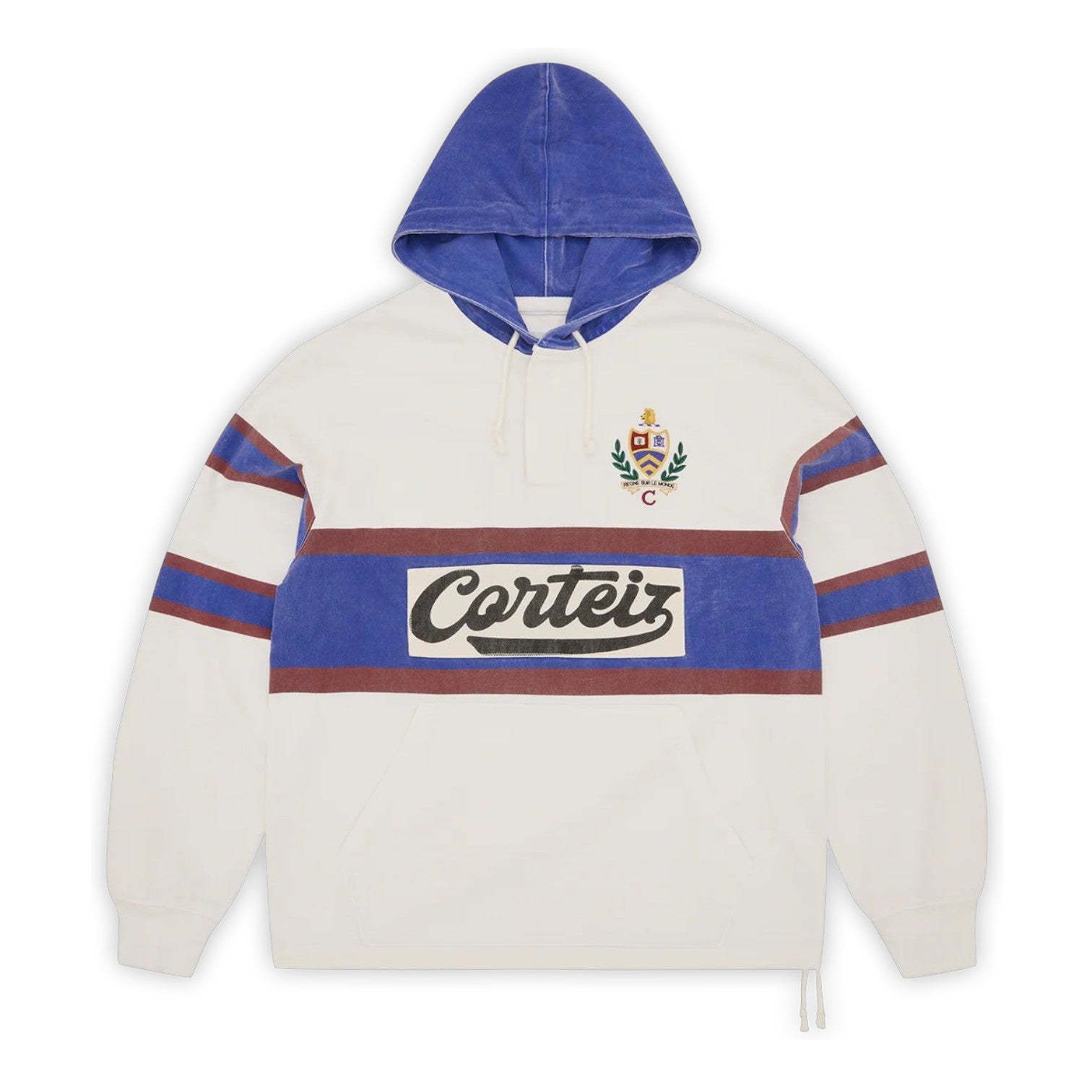 OFFCODE Winger Hooded Rugby Off White, front view