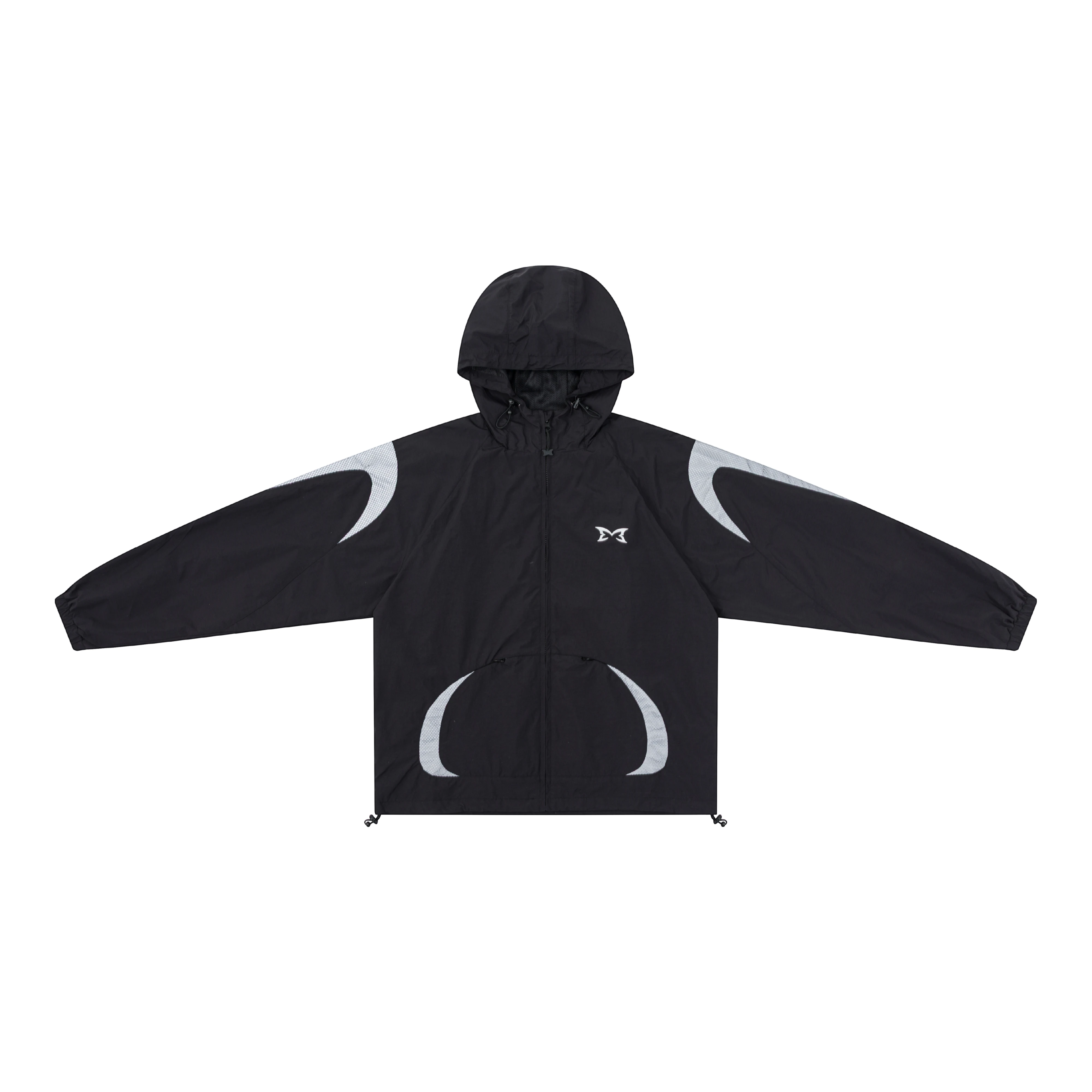 OFFCODE Stealth Reflective Jacket Black/Grey, front view