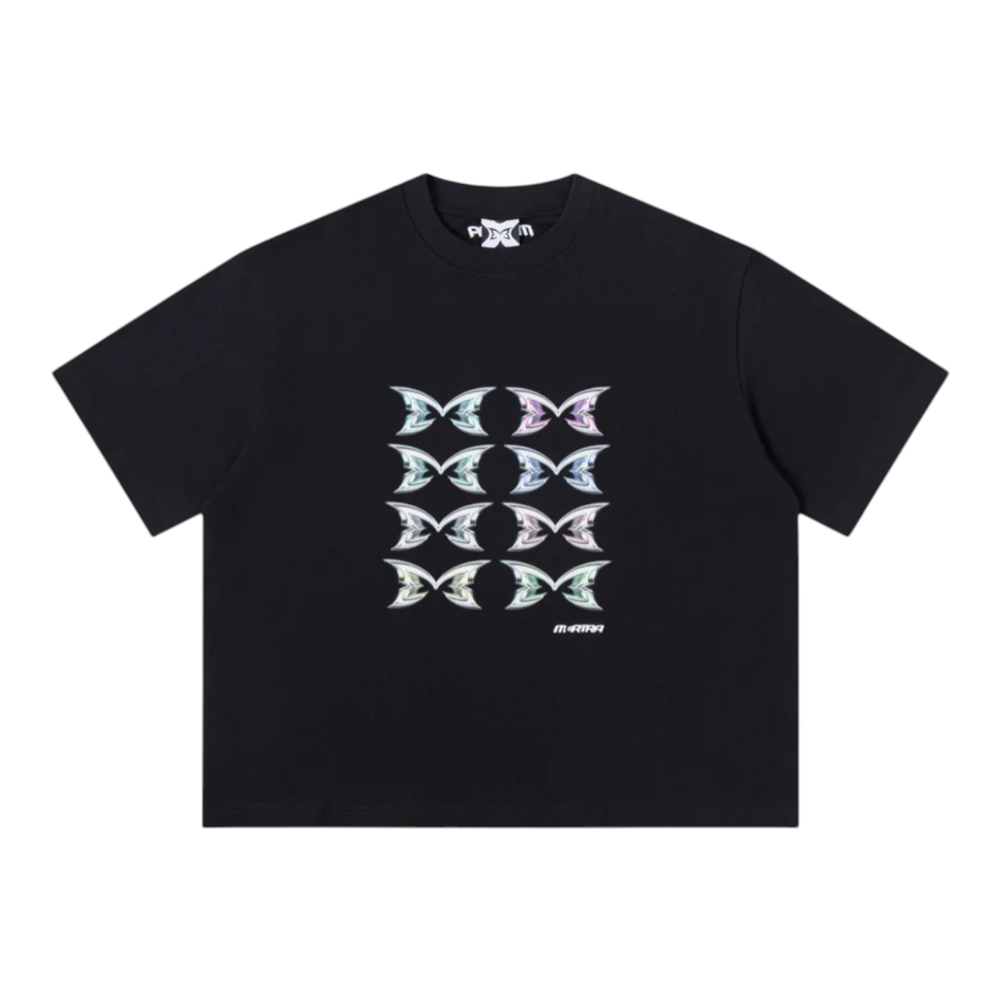OFFCODE Stacked Logo Tee Black - White