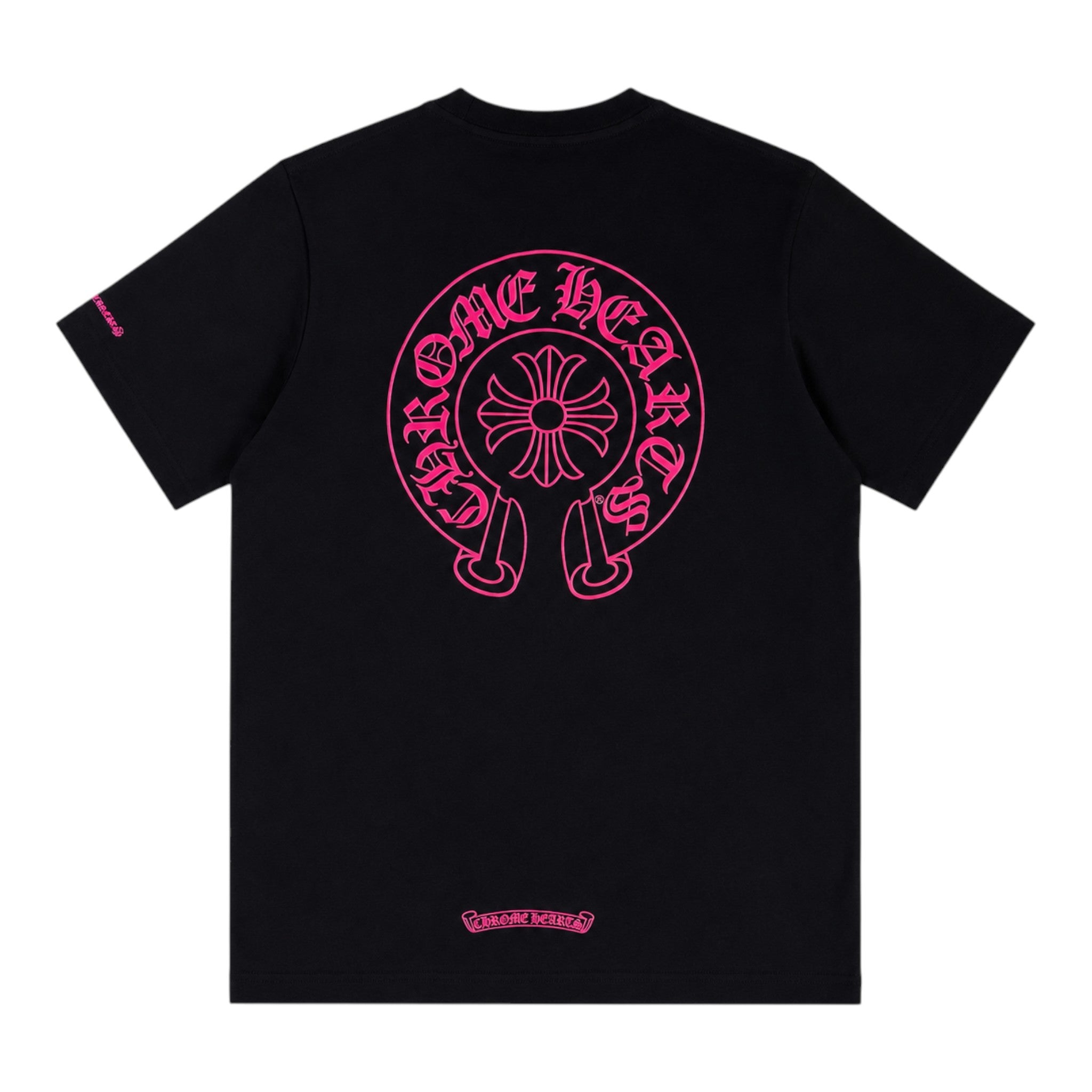 Chrome Hearts Horseshoe Print T-Shirt Black/Pink