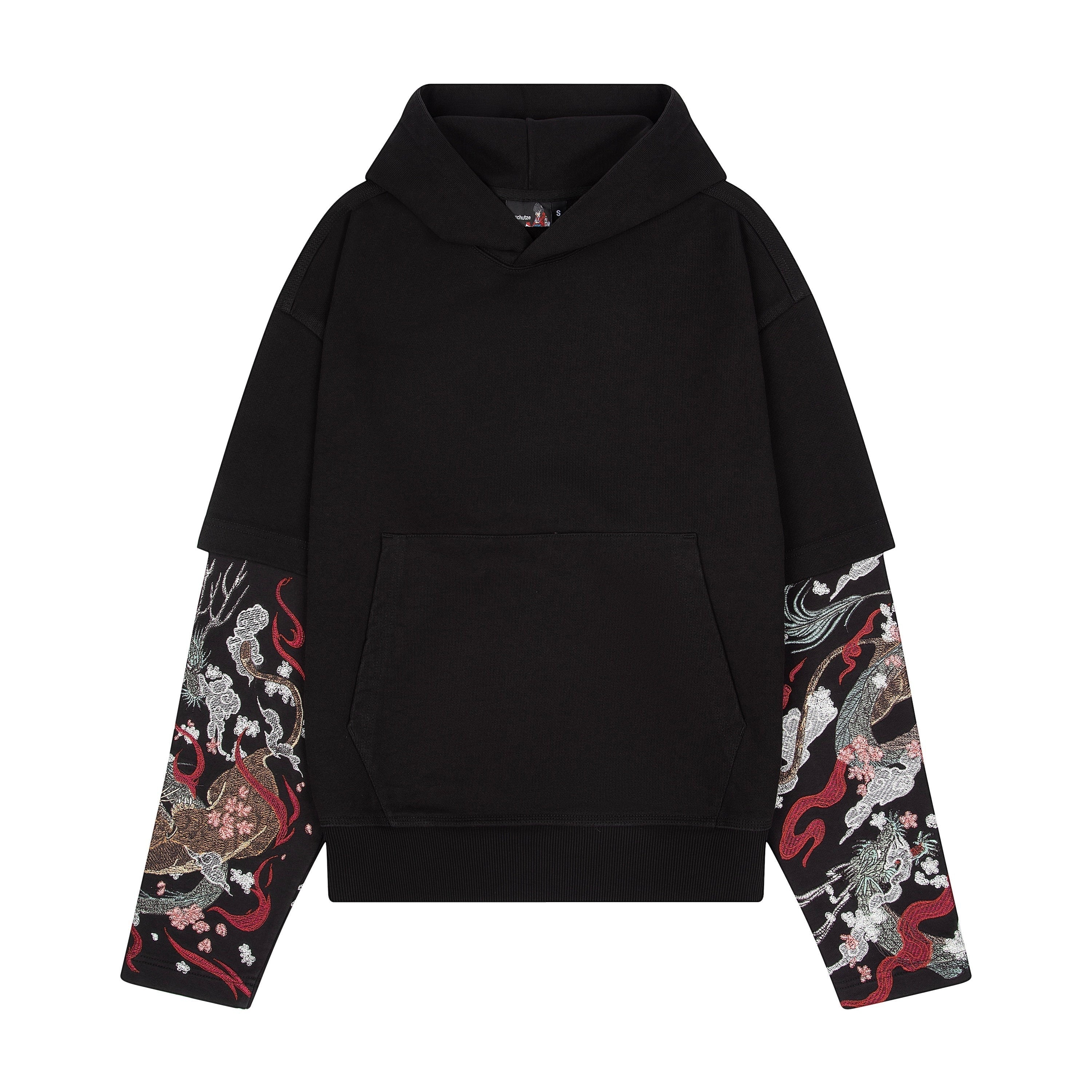 OFFCODE Yakuza Double Sleeve Hoodie, front view