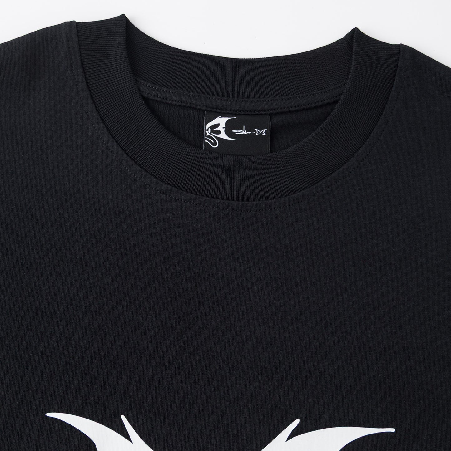 OFFCODE.USA MERTRA x Slawn black 100% cotton t-shirt with screen printed front and back graphics. Boxy fit.