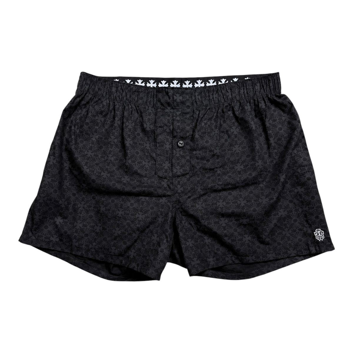Chrome Hearts Boxer Brief Shorts Black, front view