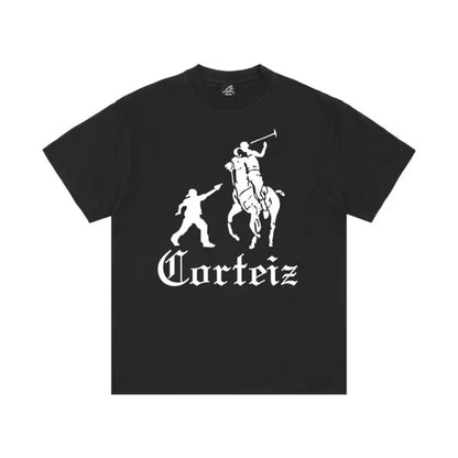 Corteiz Jack Boys Tee Black - White