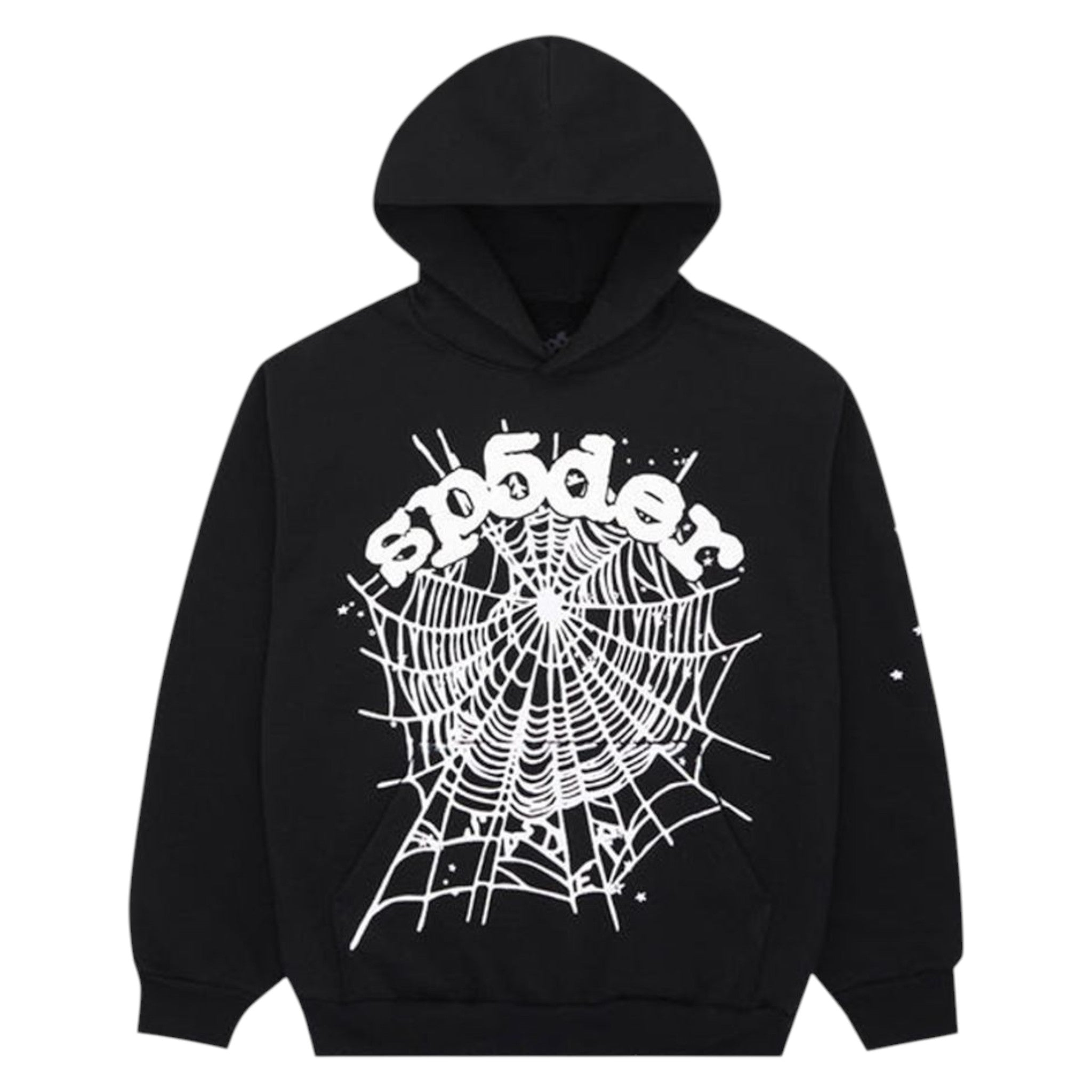 Sp5der OG Web Hoodie Black, front view
