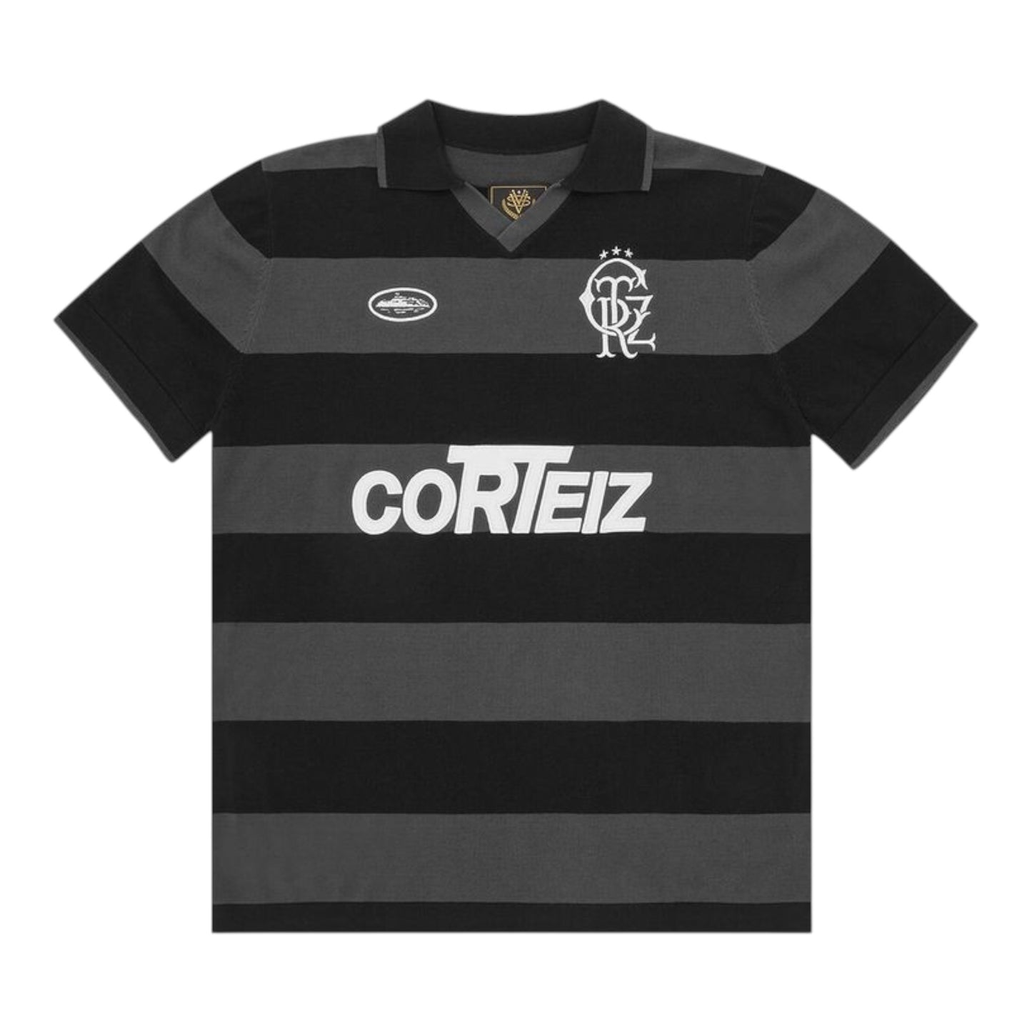 Corteiz Striped Knit Jersey Black