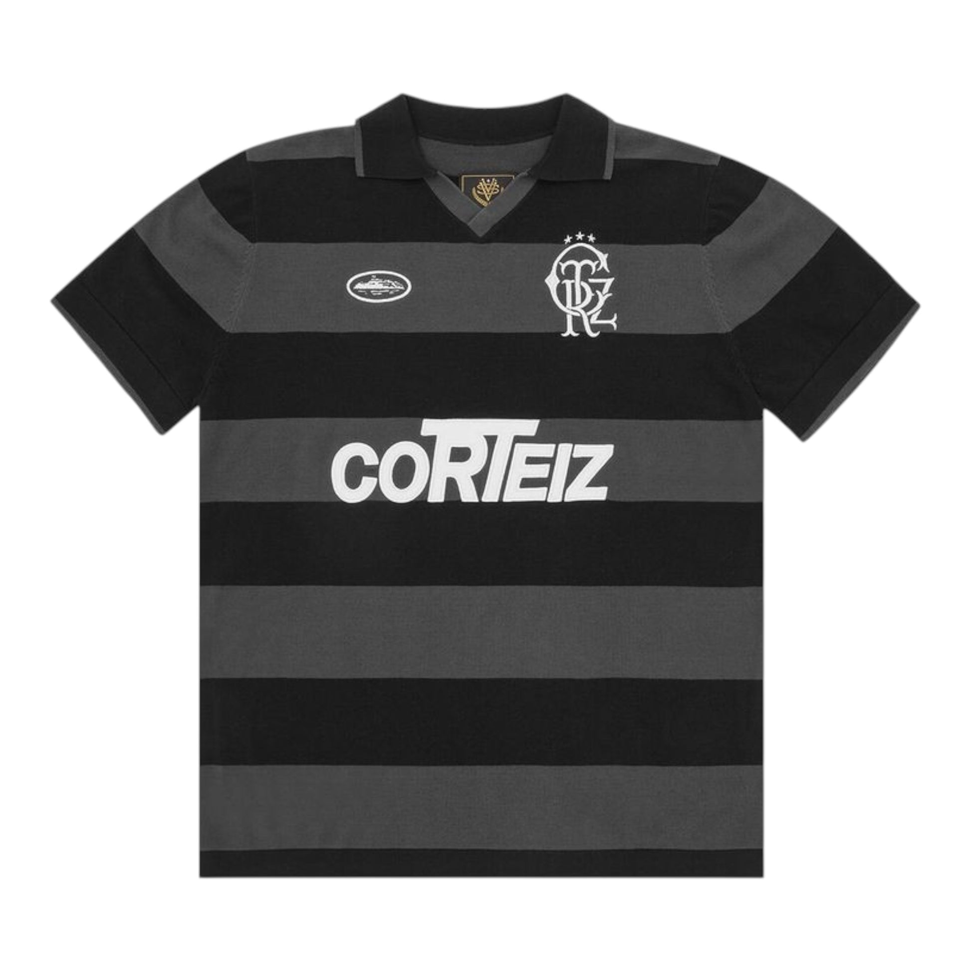 Corteiz Striped Knit Jersey Black