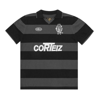 Corteiz Striped Knit Jersey Black
