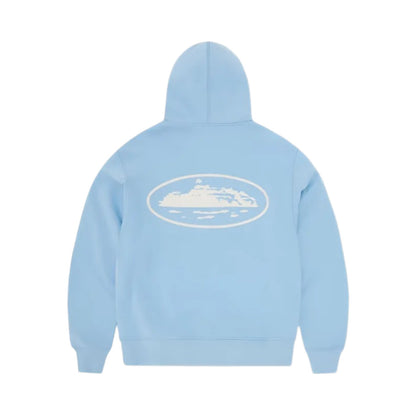 Corteiz baby blue zip up hoodie
