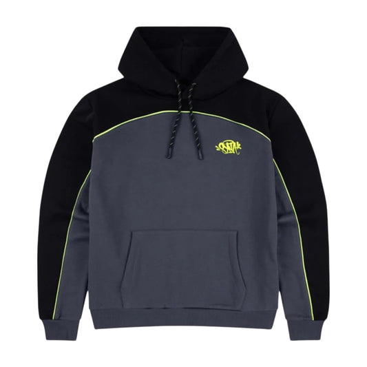Syna World Team Pipe Hoodie - Black / Grey / Volt Green