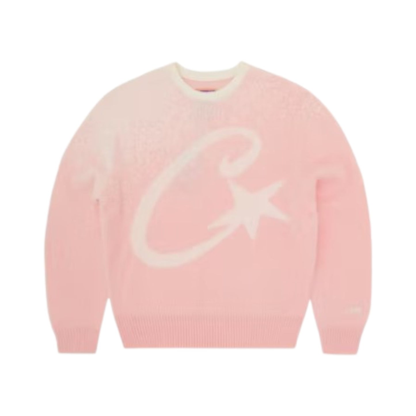 Corteiz C Star Gradient Mohair Knit Sweater Pink