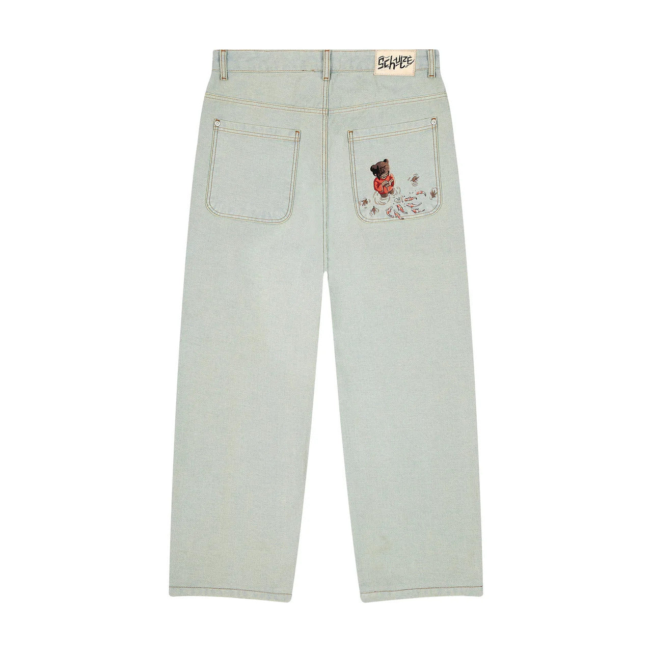 OFFCODE Koi Fish Reverse Denim, front view