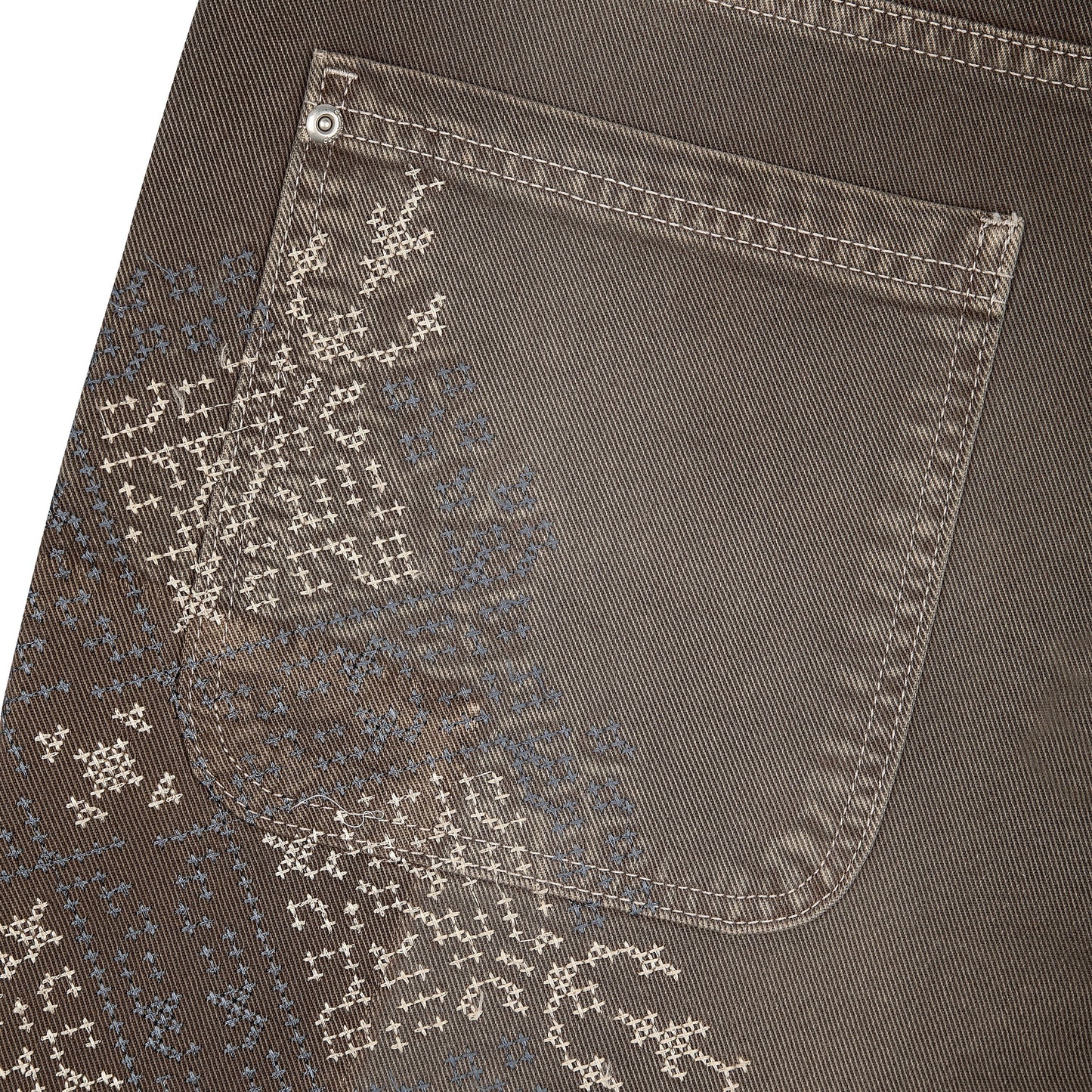 "aziza" brown washed Denim