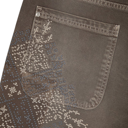 "aziza" brown washed Denim