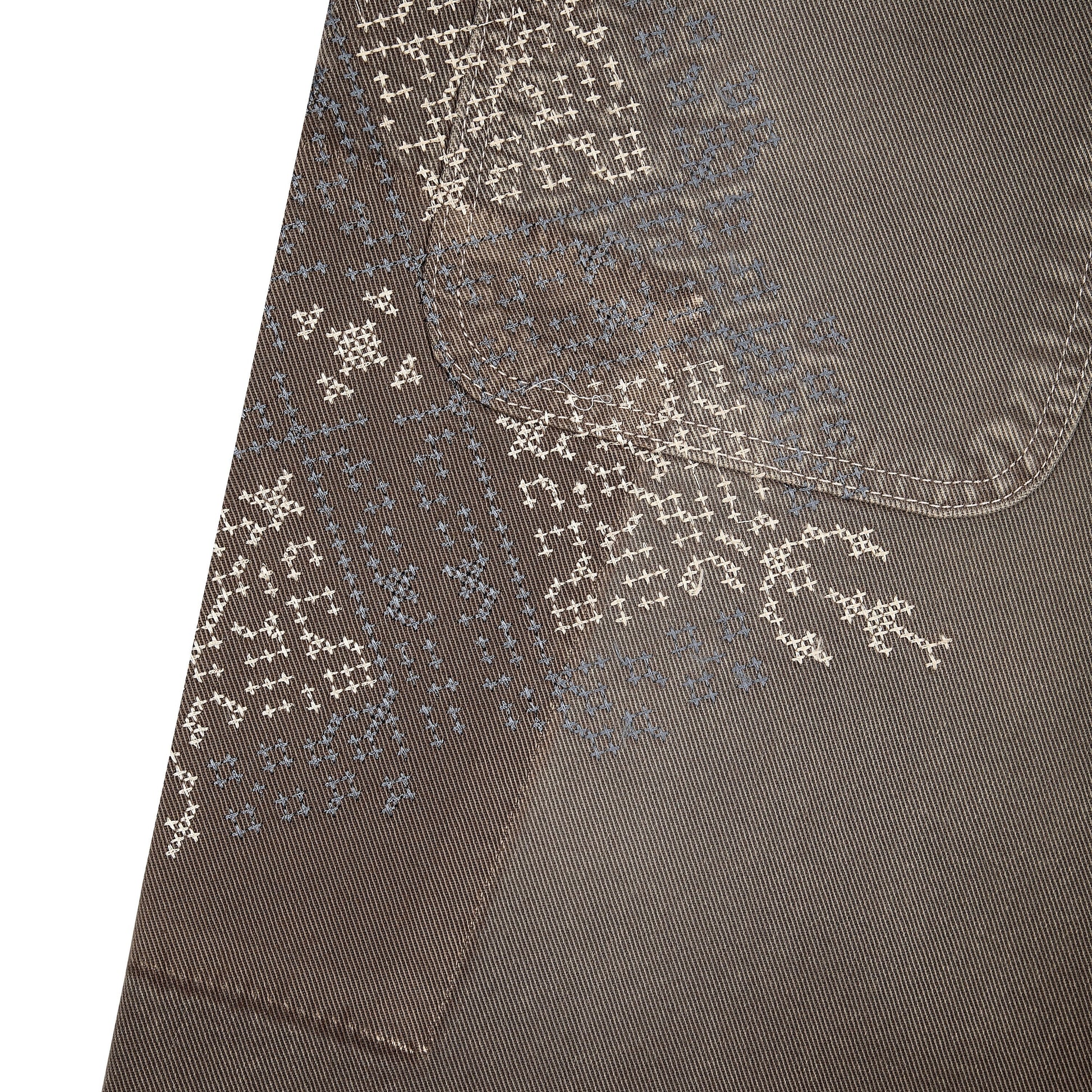"aziza" brown washed Denim