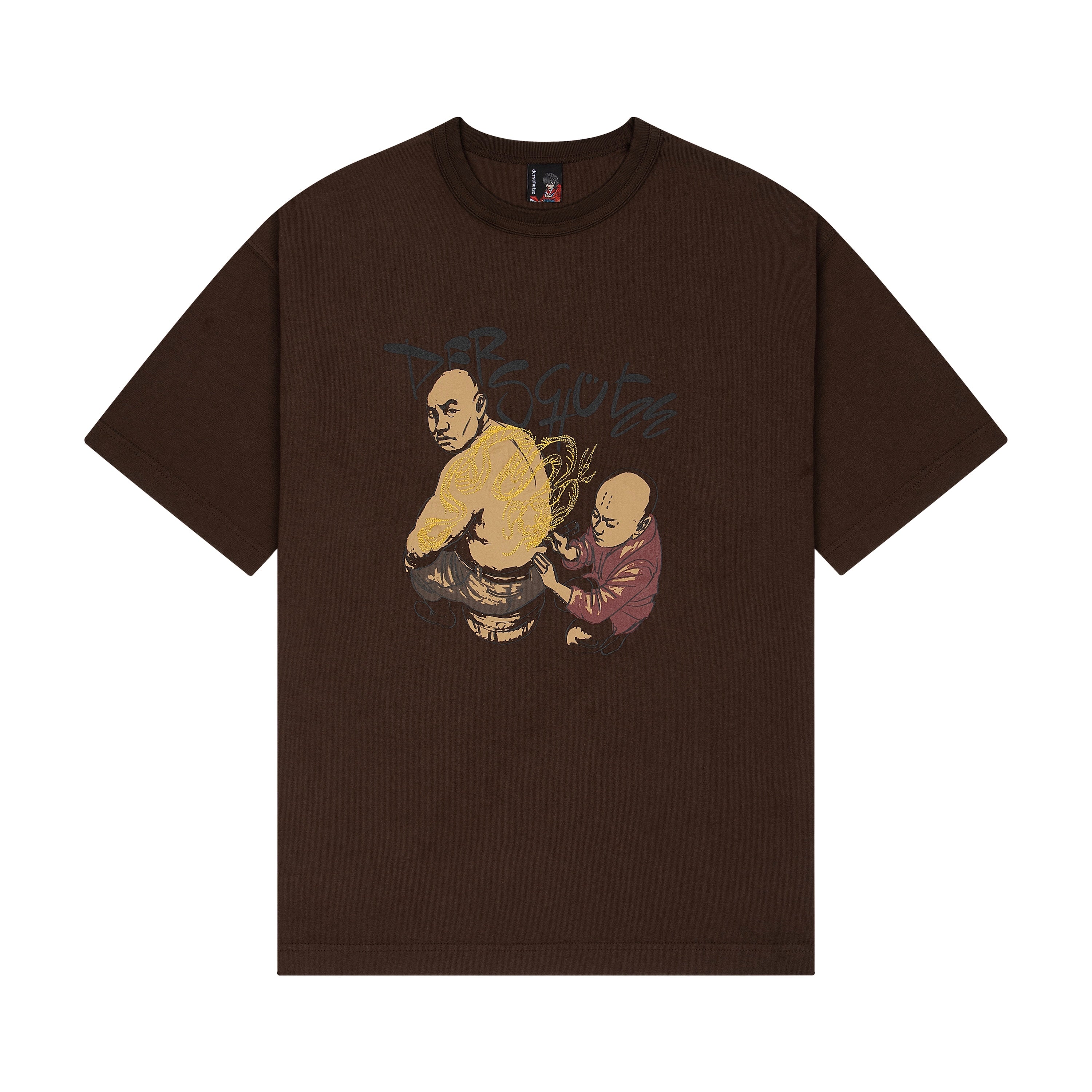 OFFCODE Yakuza T-Shirt Dark Brown, front view