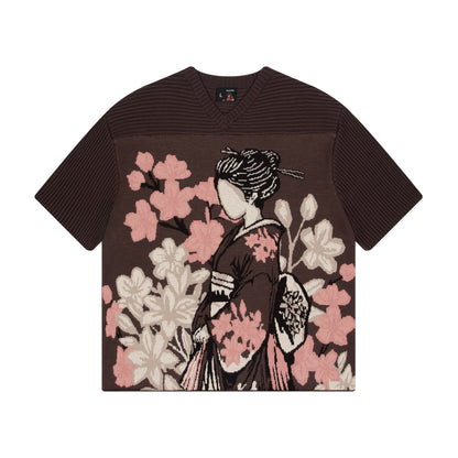 "yakuza v2" knitted Jersey brown