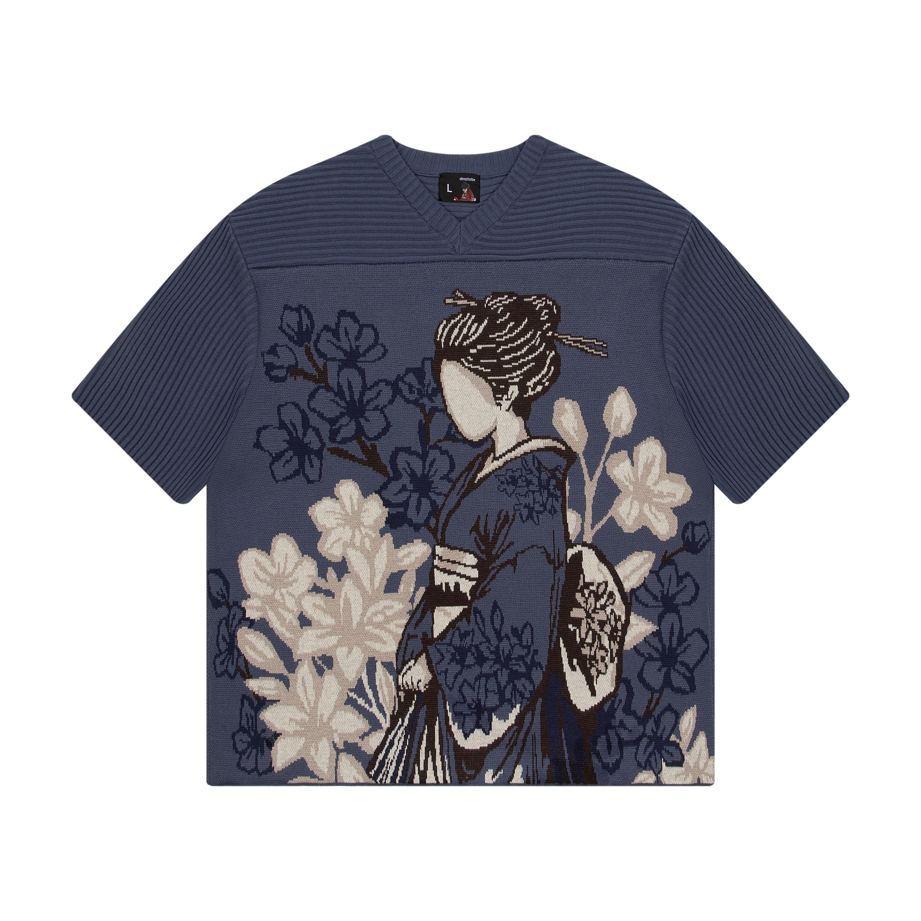 OFFCODE Yakuza V2 Knitted Jersey Blue, front view