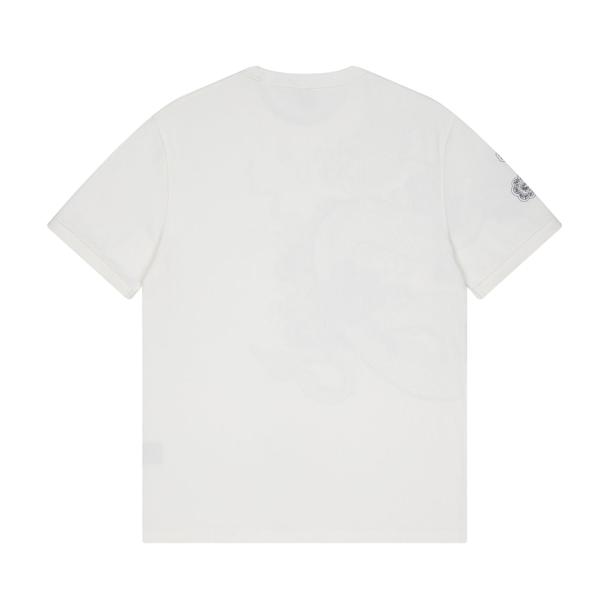 Derschutze Yakuza Ribbed T-Shirt in Off White - back view