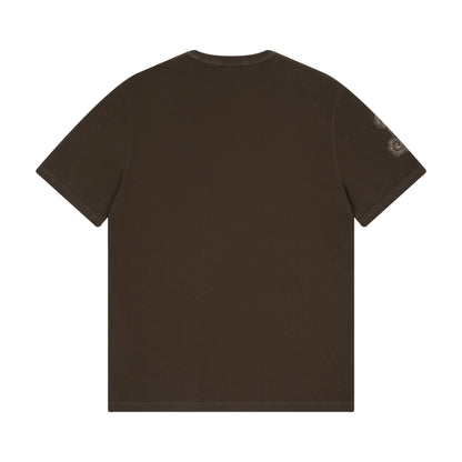 Derschutze Yakuza Ribbed T-Shirt in Anthracite - back view