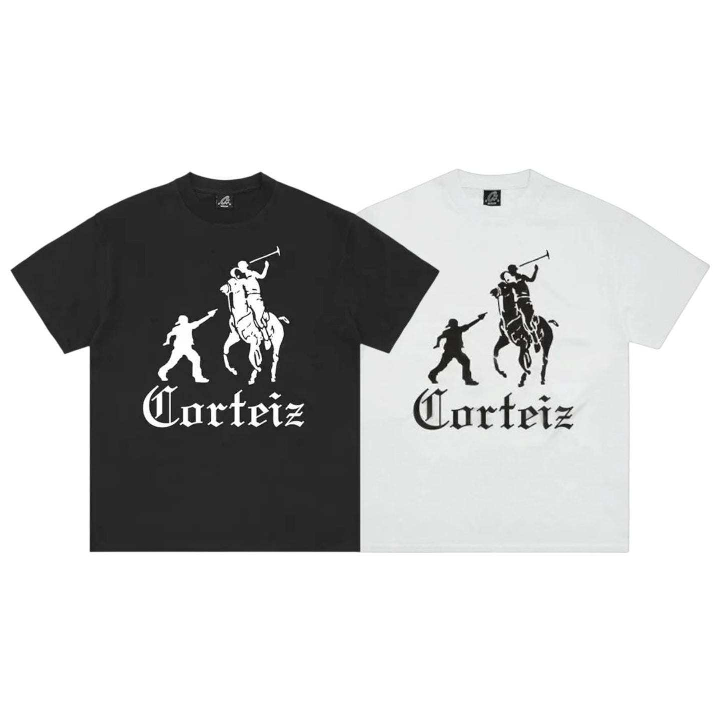 Corteiz Jack Boys Tee Black - White