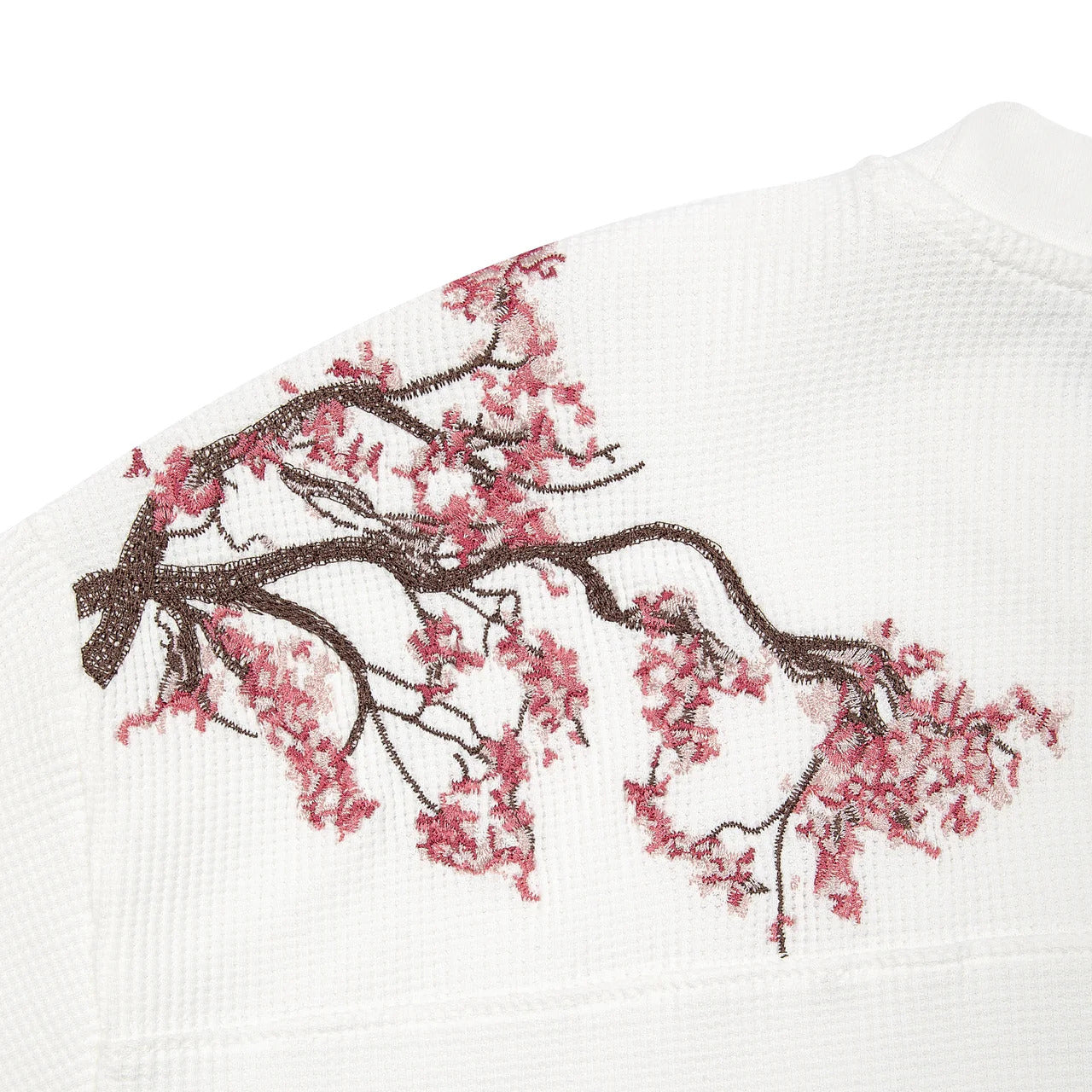 "blossom" وافل بأكمام طويلة أبيض