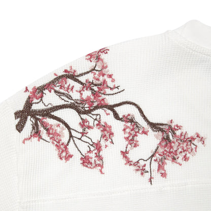 "blossom" وافل بأكمام طويلة أبيض