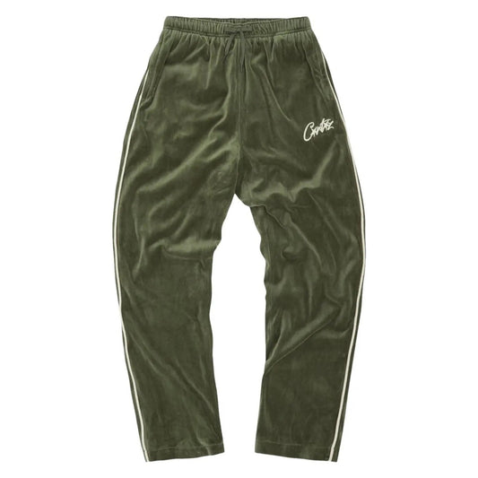 Corteiz VVS Velour Bottoms 'Green'
