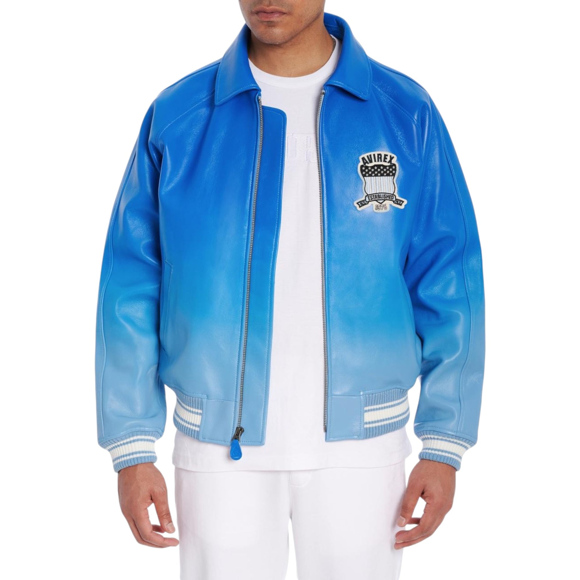 Men's Ombré Icon Jacket In Sky Blue