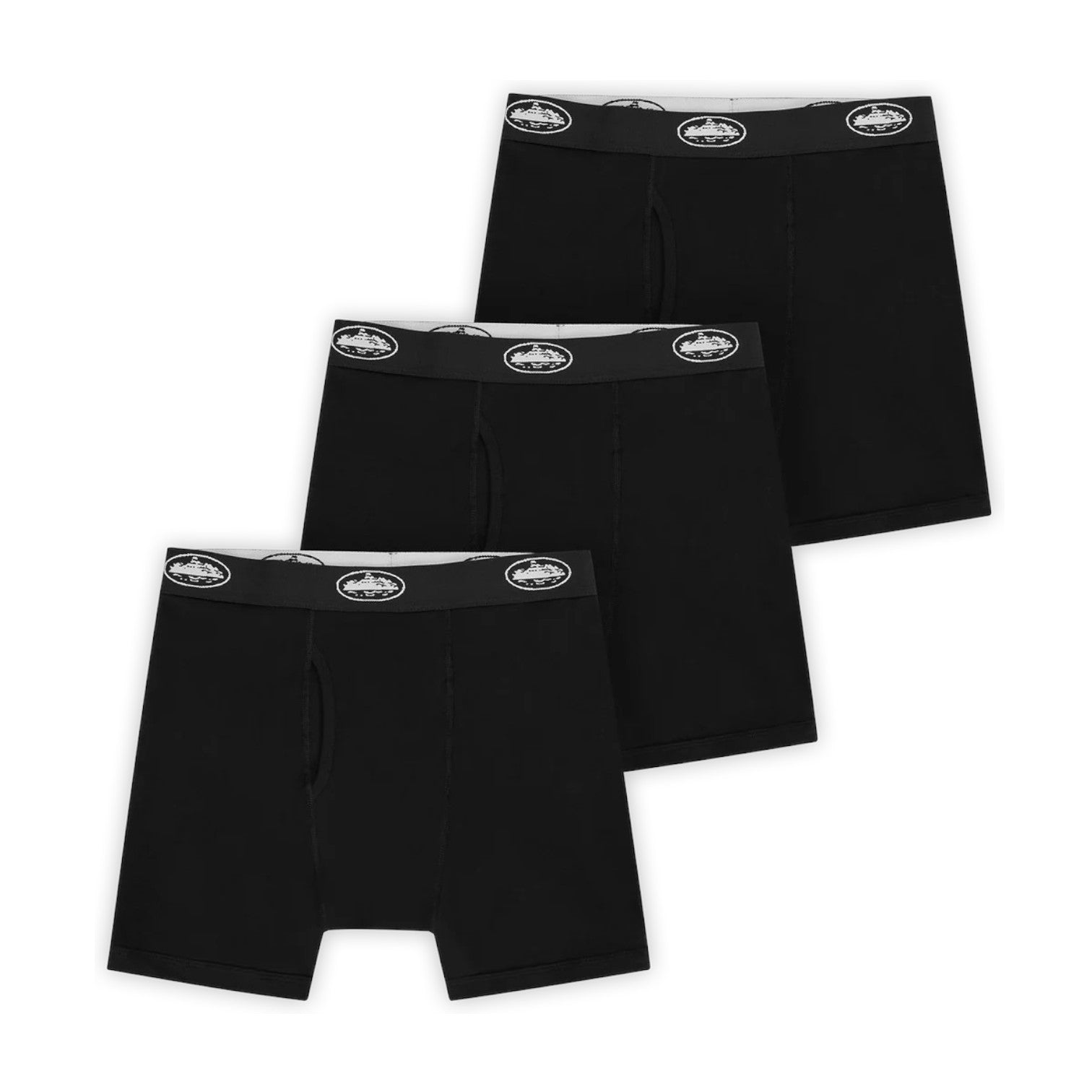 OFFCODE Black Alcatraz Boxers 3 Pack, front view