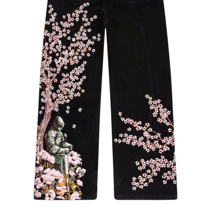 Blossom Black Denim