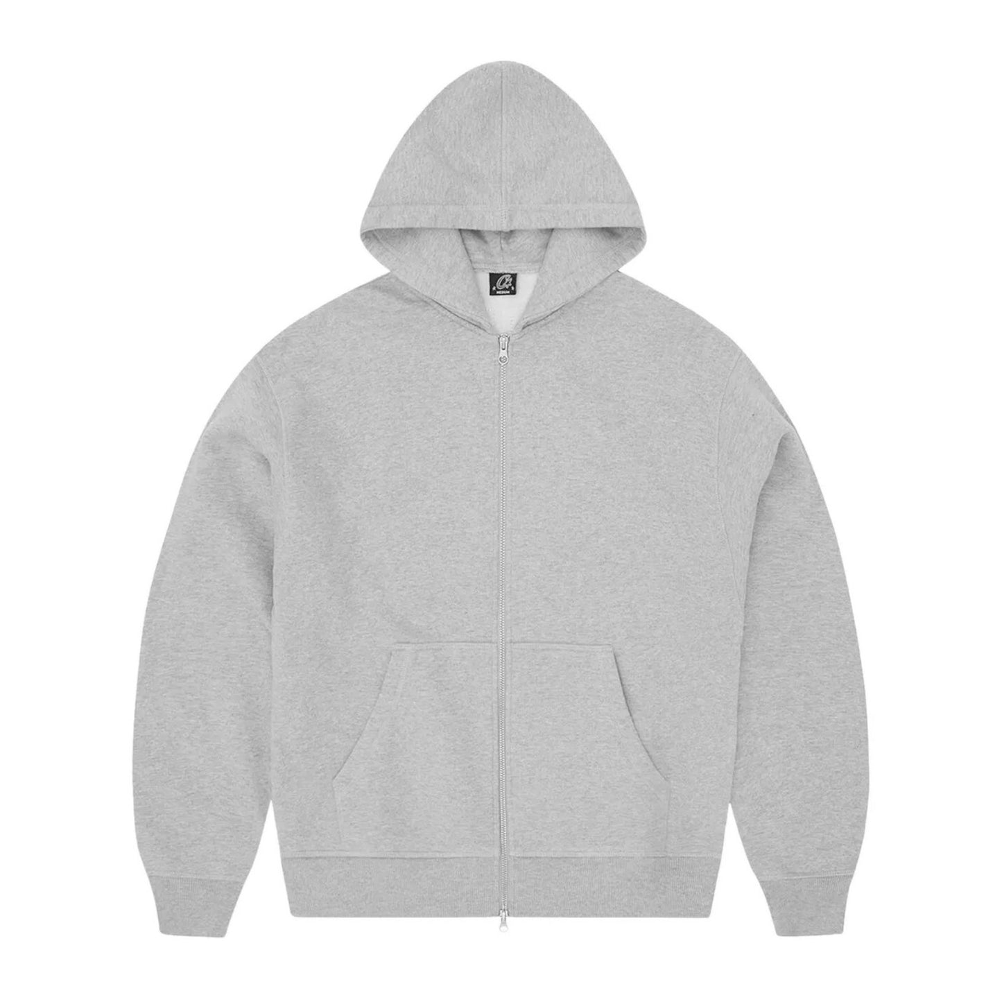 Lundun Stitch Zip Hoodie 'Heather Grey'