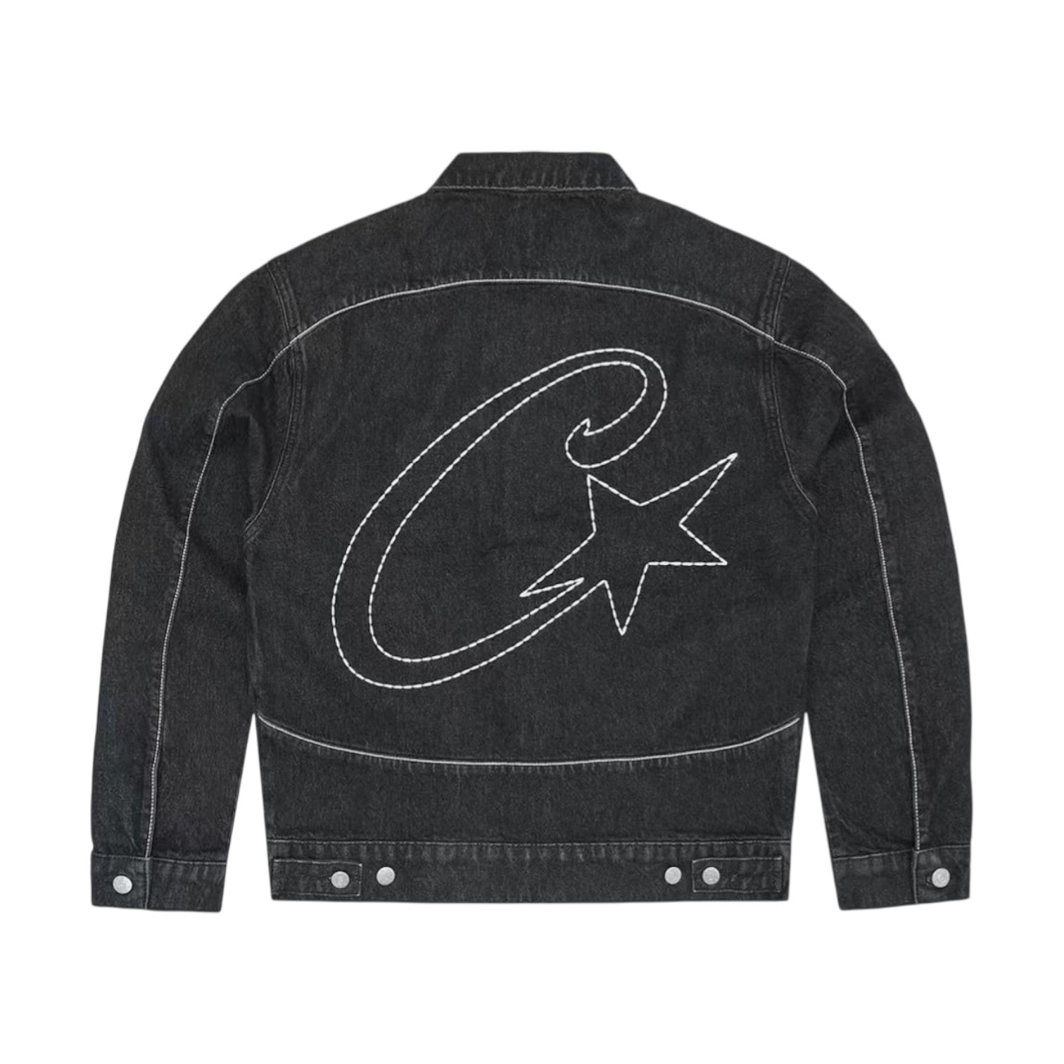 Corteiz C-Star Stitch Down Denim Jacket, front view