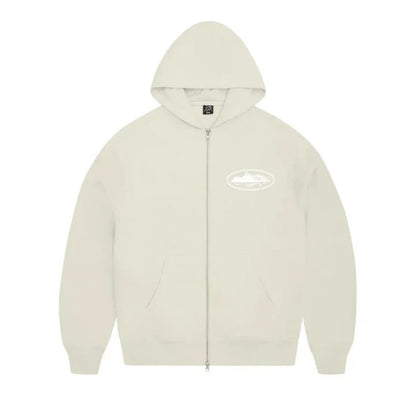 OG Island Puff Print Hoodie Zip Up Off White