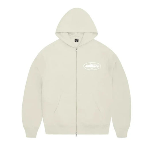 OG Island Puff Print Hoodie Zip Up Off White