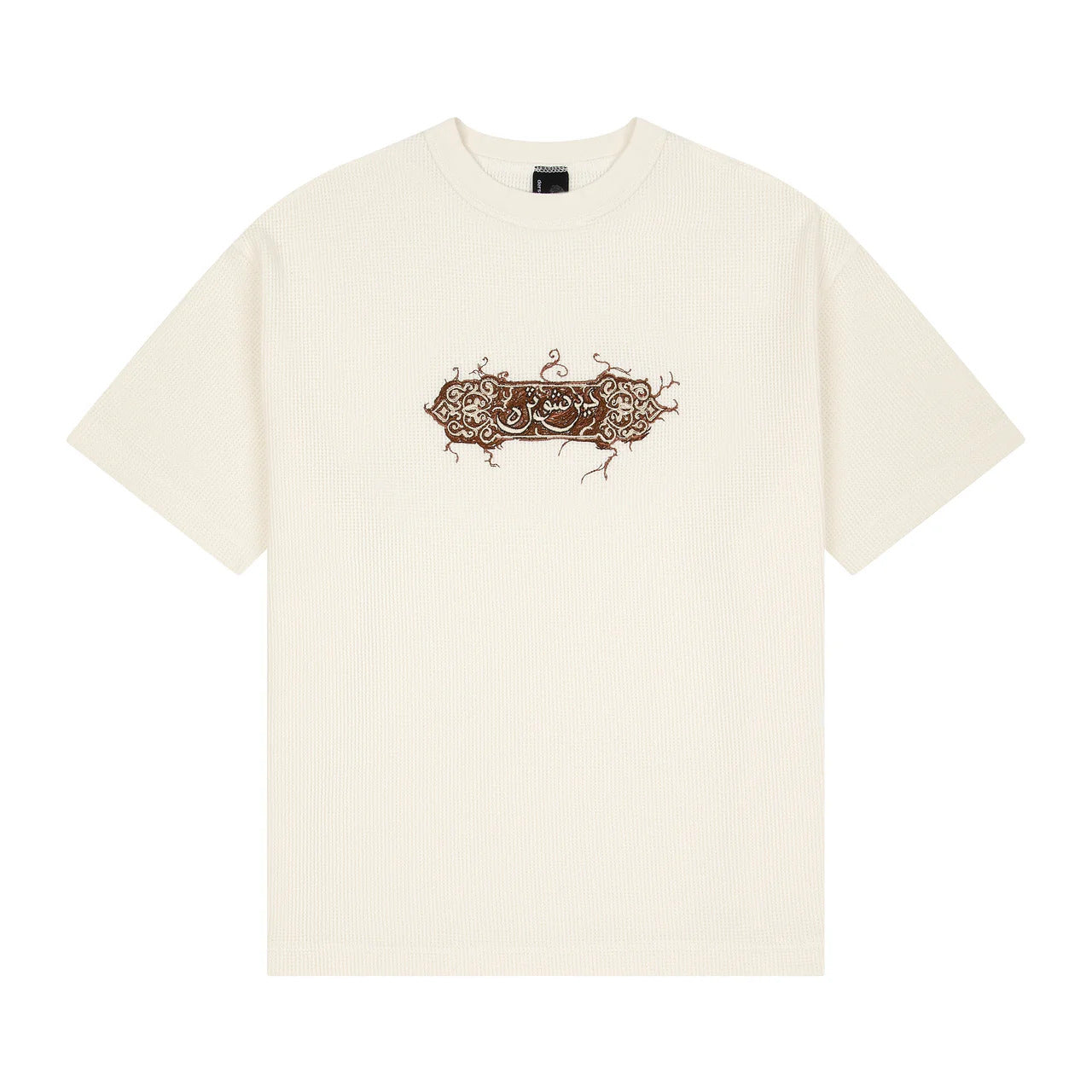 OFFCODE Aziza Waffle T-Shirt Ecru, front view