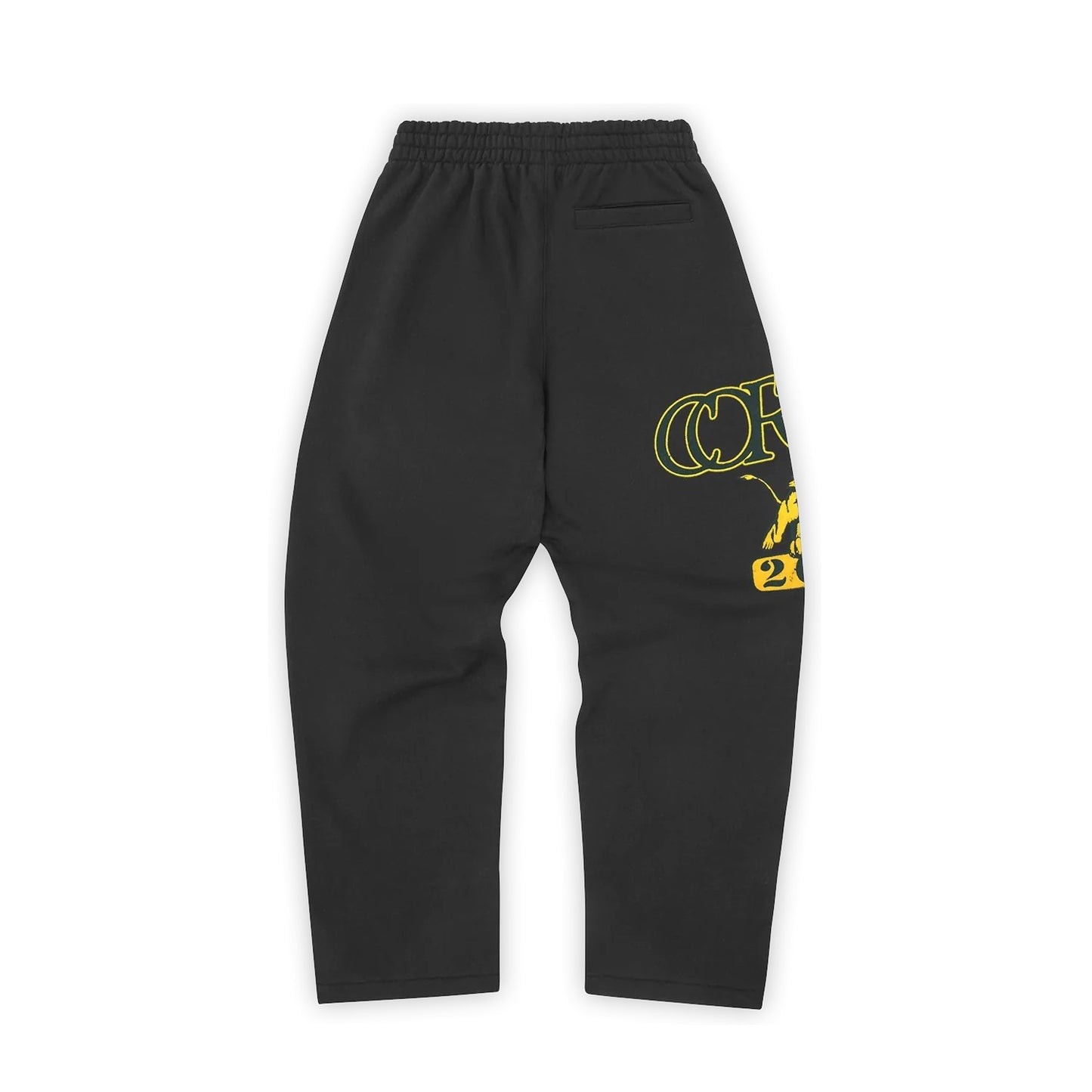Corteiz Lion Varsity Open Hem Pant Black