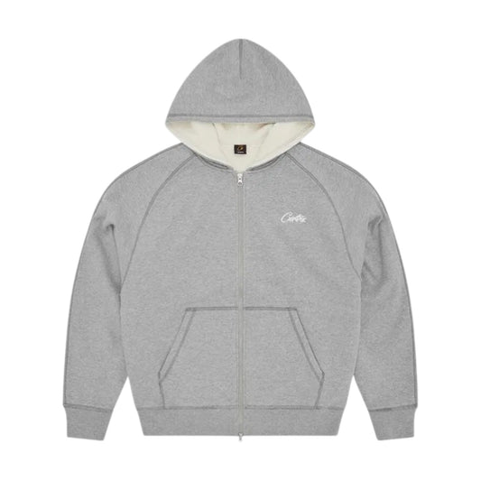 Corteiz HMP Thermal Zip Hoodie 'Heather Grey'