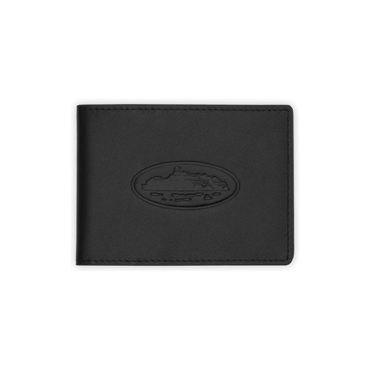 ISLAND LEATHER CARD HOLDER [BLACK - YELLOW]