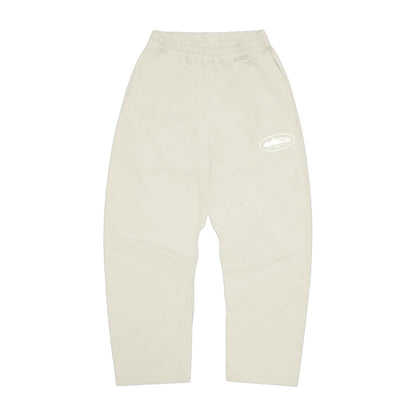 Corteiz Island Puff Print Open Hem Sweatpant 'Off White'