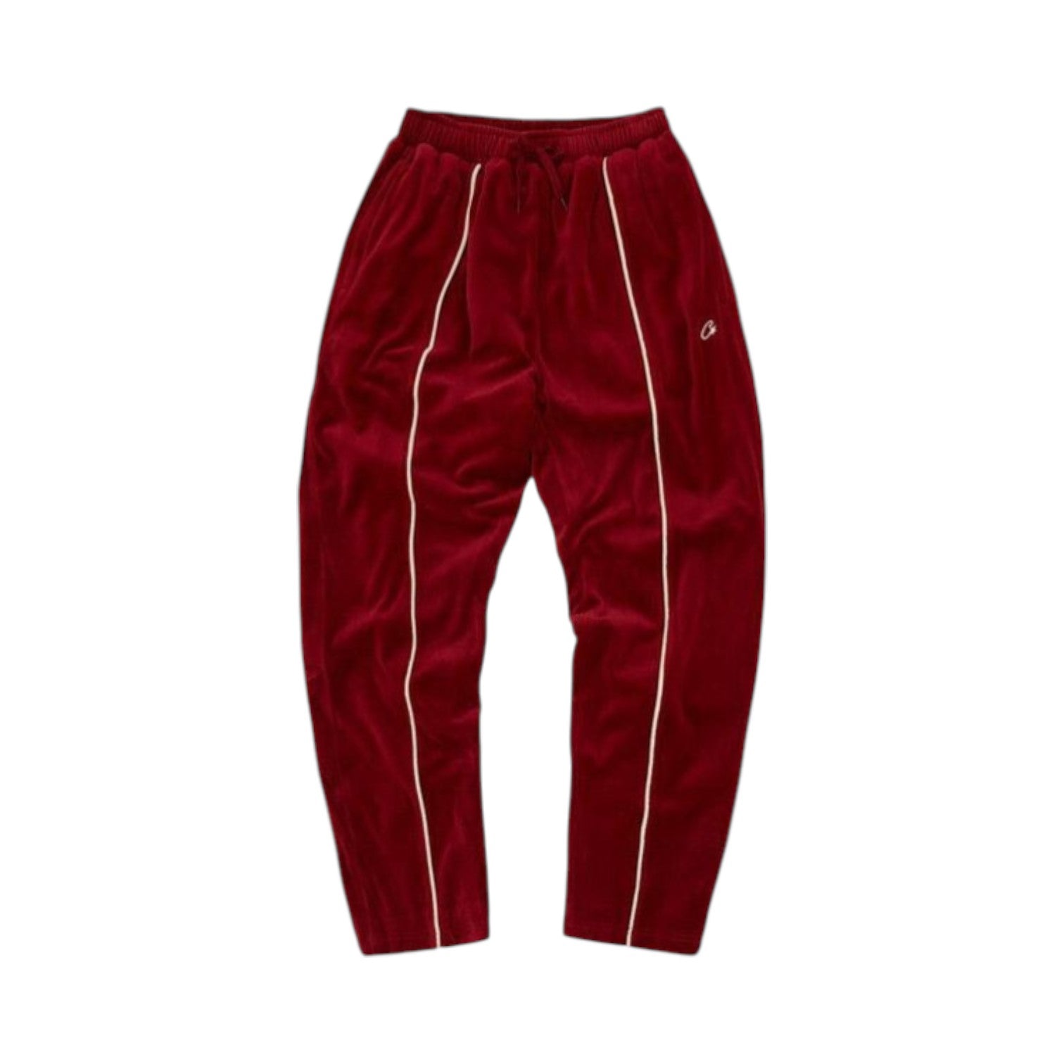 Corteiz VVS Uptown Pant Burgundy, front view