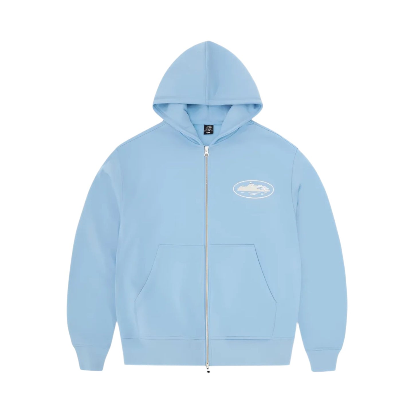 Corteiz baby blue zip up hoodie