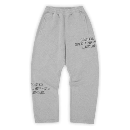 Corteiz HMP Stencil Open Hem Pant Light Heather